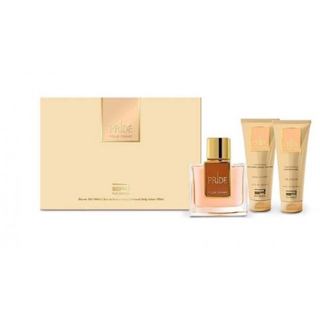AFNAN Rue Broca Pride Pour Femme SET: EDP 100ml + body lotion 100ml + shower gel 100ml 